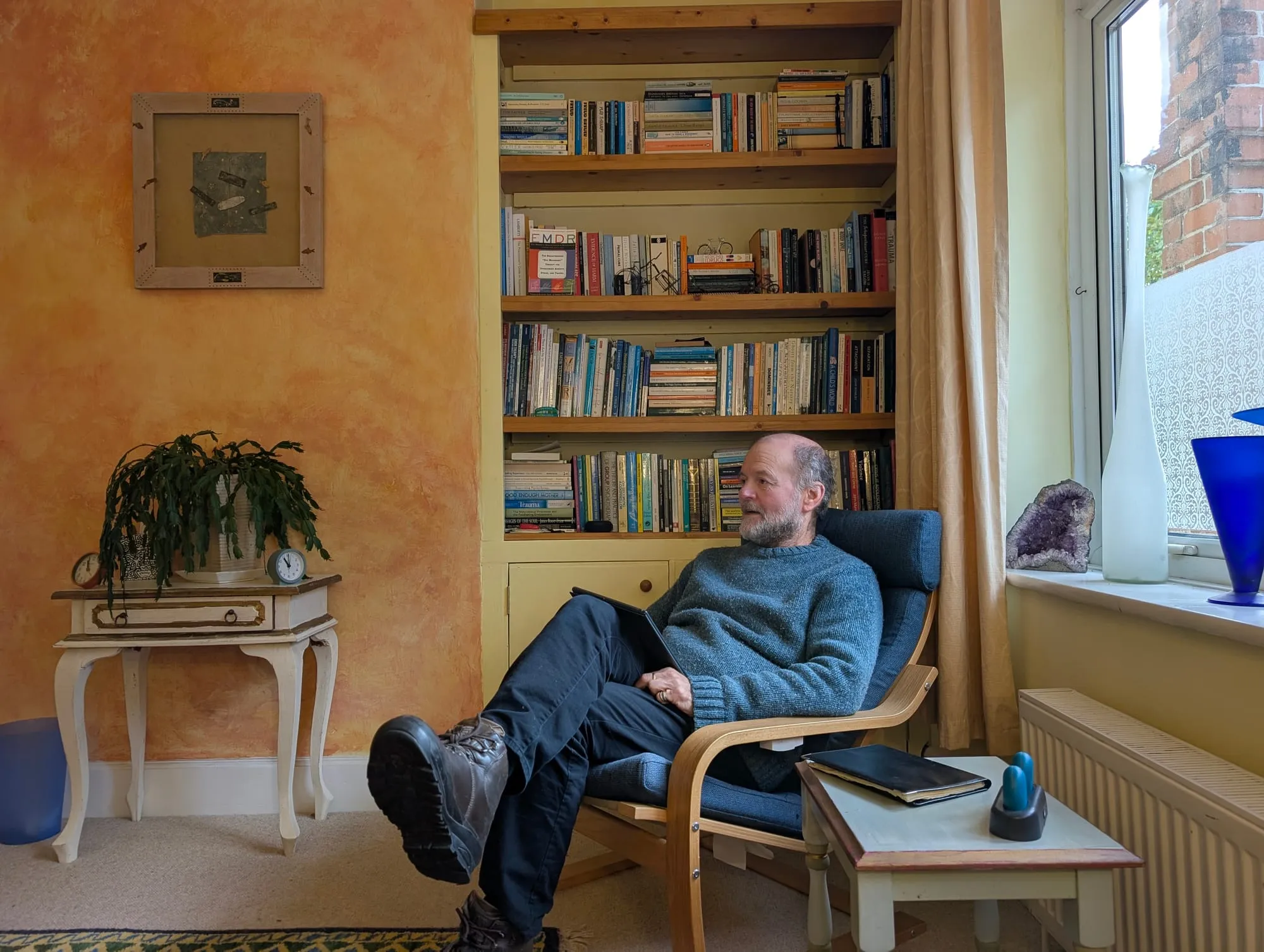Ryan Solomon in the consulting room in Henleaze