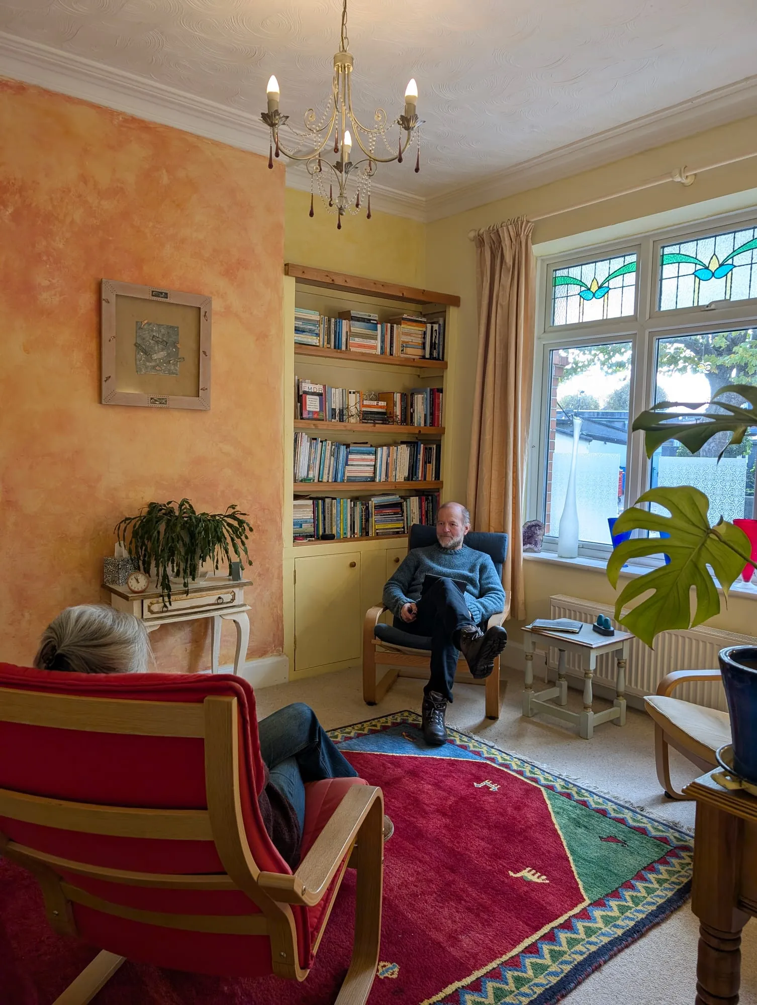 A therapy session in the Henleaze consulting room